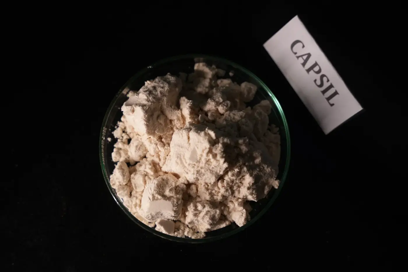 CAPSIL encapsulated flavour powder in a glass dish