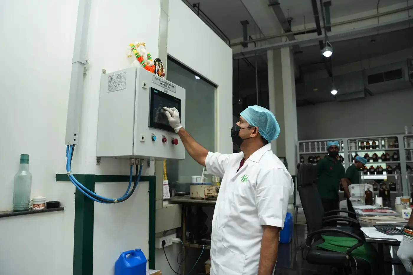Operator at the spray-dryer control panel