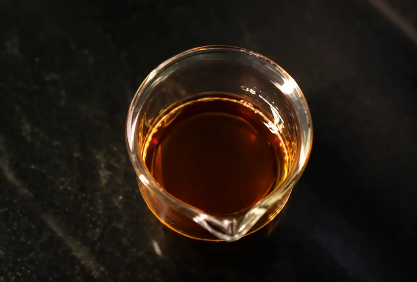 Amber spirit in a glass